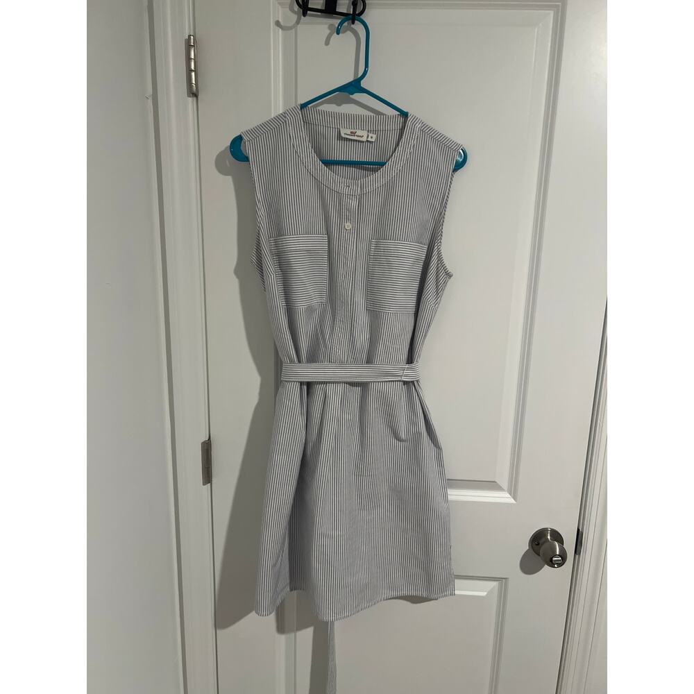 Vineyard Vines Fine Striped Margo Shirt Dress – Size 10 (100% Cotton)